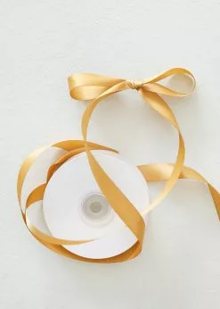 Afloral Tools & Accents Gold Double Faced Satin Ribbon - 5/8