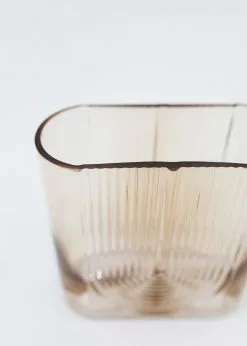 Afloral Sunset Ribbed Glass Vase - 7