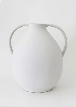 Afloral Natural White Clay Jug Vase - 14" Vases