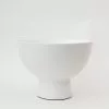 Afloral Large White Ceramic Compote - 6"