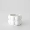 Afloral White Ceramic Large Hobnail Pot - 3"