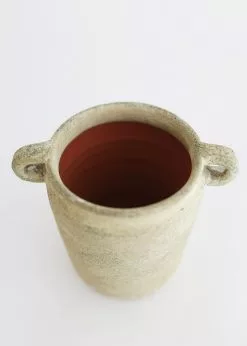 Afloral.com Tuscan Farmhouse Distressed Vase With Handles - 5.5