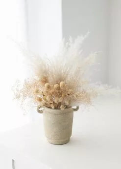 Afloral.com Tuscan Farmhouse Distressed Vase With Handles - 5.5"