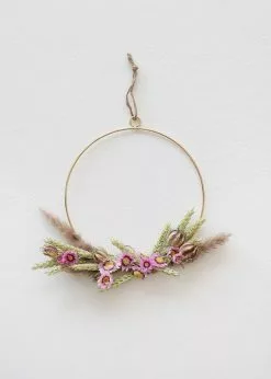 Afloral Dried Flowers Petite Pink Dried Floral Bundles DIY Hoop Kit