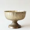 Afloral Vases Distressed Gold Metal Compote Bowl - 5.5"