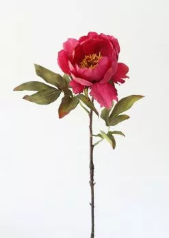 Afloral Artificial Flowers Fuchsia Artificial Peony Flower - 22"