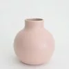 Afloral Dusty Pink Round Ceramic Vase - 8"