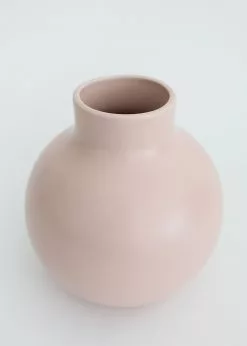 Afloral Dusty Pink Round Ceramic Vase - 8