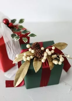 Afloral Artificial Plants Fake Berries Pick In Cream Beige - 9