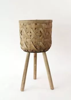 Afloral Woven Basket Plant Stand - 21.5"