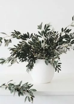 Afloral Artificial Plants Fake Olive Branch - 35