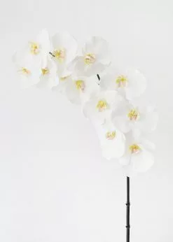 Afloral Artificial Flowers Large White Real Touch Fake Orchids - 44"
