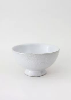 Afloral Glazed White Terra Cotta Compote Bowl - 3.75" Vases