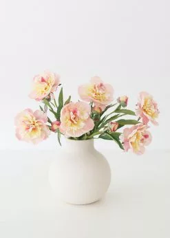 Afloral Soft Apricot Pink Peony Fake Flower - 22