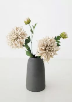 Afloral Handmade Black Stoneware Bouquet Vase By L'impatience - 7.75