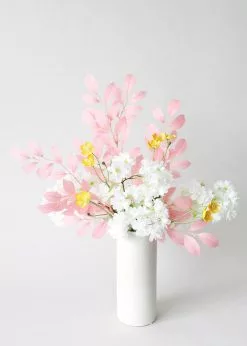 Afloral Artificial Plants Pink Artificial Ruscus Leaves - 26