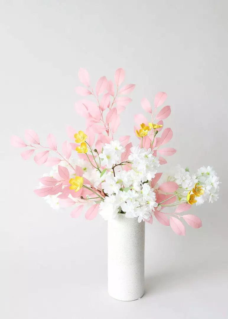 Afloral Artificial Plants Pink Artificial Ruscus Leaves - 26"