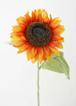 Afloral Fake Sunflower In Flame Orange - 25