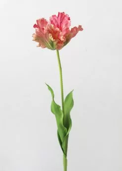 Afloral Artificial Parrot Tulip In Pink Green - 27.5