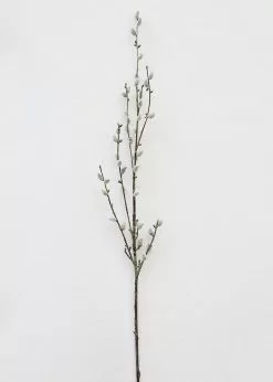 Afloral Fake Plastic Pussy Willow Branch - 45"