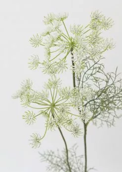 Afloral Artificial Flowers White Fake Queen Anne Wildflowers - 33"