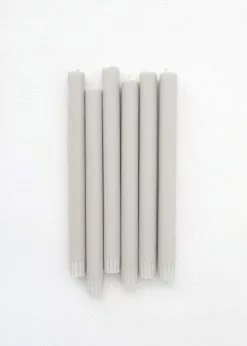 Afloral Pack Of 6 Taper Candles In Skylight - 9.5