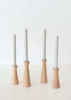 Afloral Pack Of 6 Taper Candles In Skylight - 9.5