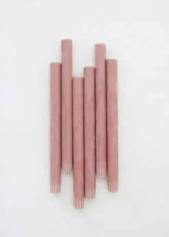 Afloral Tools & Accents Pack Of 6 Taper Candles In Desert Rose - 9.5"