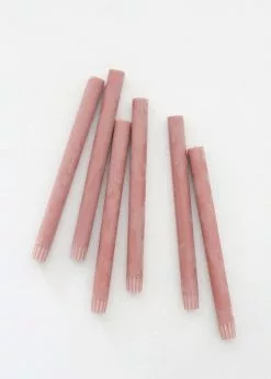 Afloral Tools & Accents Pack Of 6 Taper Candles In Desert Rose - 9.5"