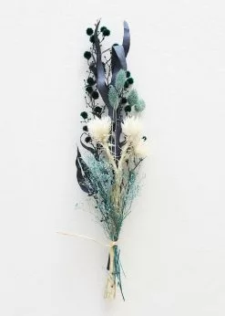 Afloral Dried Flowers Petite Dried Flower Bundle In Blue - 8-16"