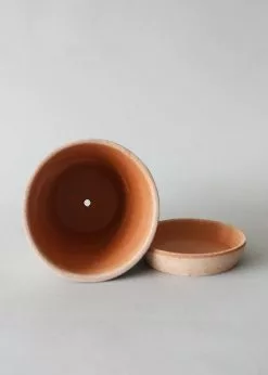 Afloral.com Bergs Handmade Clay Pot With Drainage - 6.5