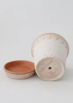 Afloral.com Bergs Pink Washed Clay Pot With Drainage - 6