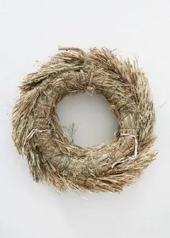 Afloral Dried Flowers Small Natural Dried Grain Grass Wreath - 11-12