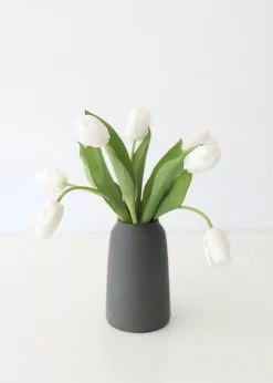 Afloral Handmade Black Stoneware Bouquet Vase By L'impatience - 7.75