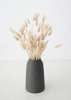 Afloral Handmade Black Stoneware Bouquet Vase By L'impatience - 7.75" Vases