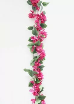 Afloral Silk Bougainvillea Garland In Deep Pink - 72