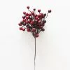 Afloral Burgundy Fake Berries Pick - 9" Artificial Plants