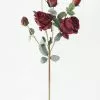Afloral Fake Rose Spray In Burgundy - 27.5"