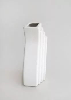 Vases Afloral Nordic Cream White Wave Vase - 8"