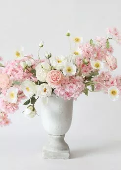 Afloral Faux Poppy Flowers In White - 23