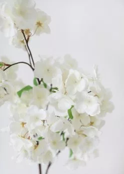 Afloral Artificial Flowers Faux Cherry Blossom In Cream White - 44