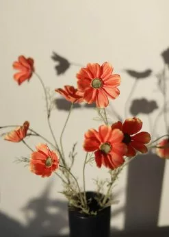 Afloral Coral Sunset Artificial Cosmos Wildflowers - 30