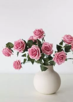 Afloral Cottage Pink Fake Rose - 21.5