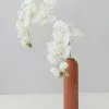 Afloral Artificial Flowers Cream Real Touch Phalaenopsis Orchids - 28"