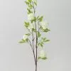 Afloral Artificial Flowers Cream Fake Viburnum Wildflower Branch - 46"
