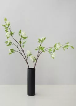 Afloral Artificial Flowers Cream Fake Viburnum Wildflower Branch - 46"