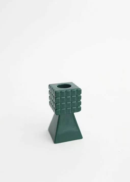 Afloral Emerald Geometric Candle Holder - 3.25" Tools & Accents