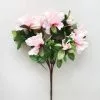 Afloral Artificial Flowers Pink Azalea Silk Flowers Bush - 13"