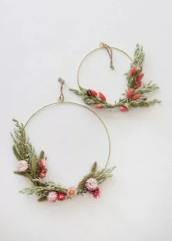 Afloral Dried Floral Hoop Styling Kit - 2 Hoops Dried Flowers