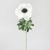 Afloral Artificial Flowers Real Touch White Anemone Flower - 14"